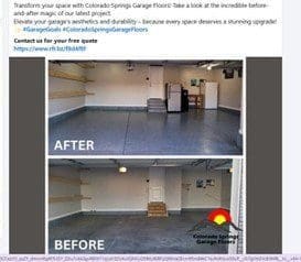 Before and after project photos